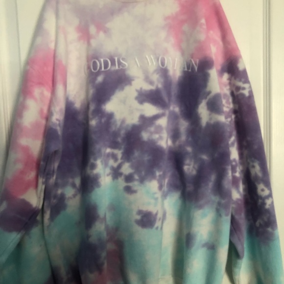 Tie-dye Ariana Grande “God Is A Woman” oversized crewneck - Picture 2 of 5